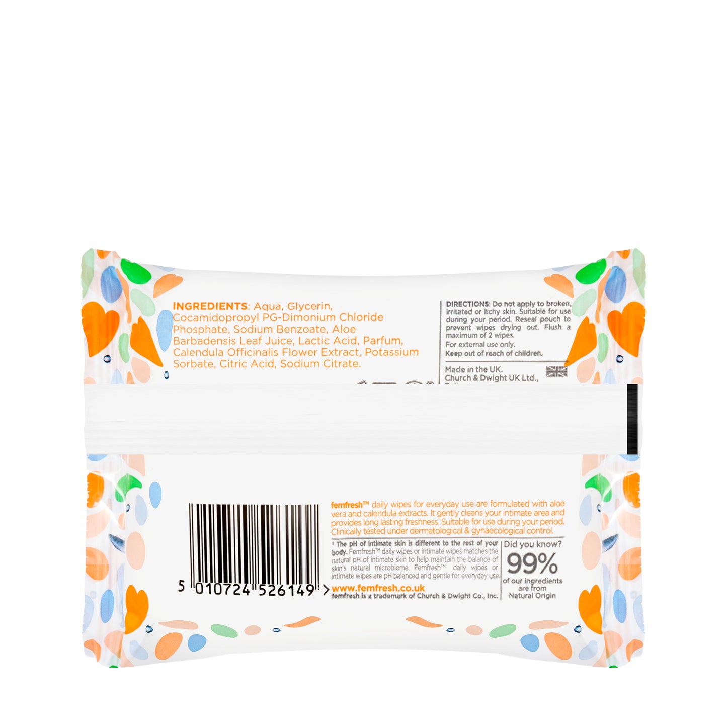 Femfresh 0% Sensitive Intimate 25 Wipes