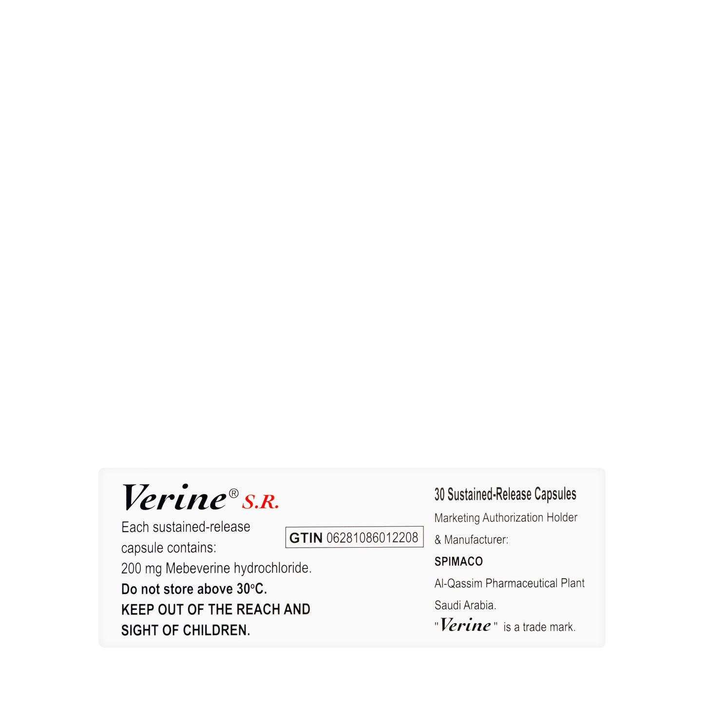 Verine Sr 200Mg 30 Tablets