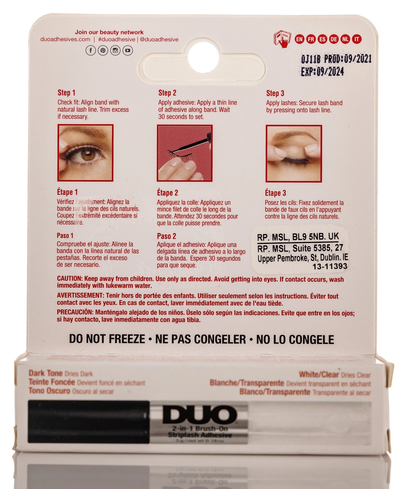 Duo 2-in-1 Brush On Striplash Adhesive [White/Clear] 5 Gm