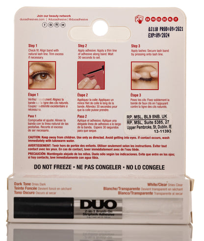 Duo 2-in-1 Brush On Striplash Adhesive [White/Clear] 5 Gm
