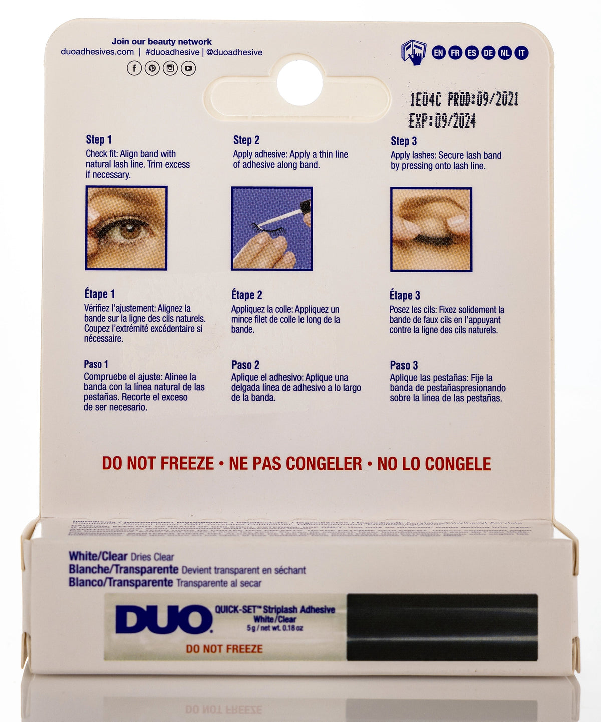 Duo Quick-Set Striplash Adhesive [White/Clear] 5 Gm