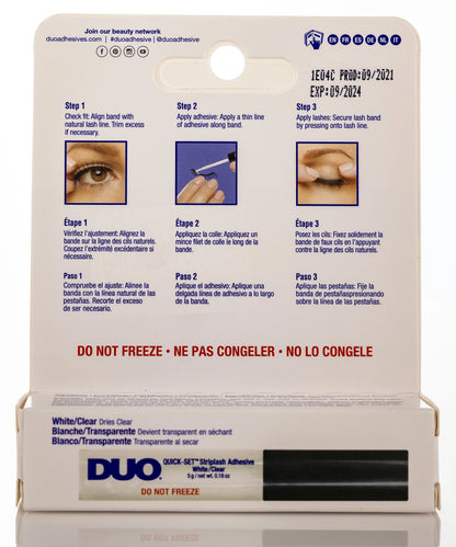 Duo Quick-Set Striplash Adhesive [White/Clear] 5 Gm