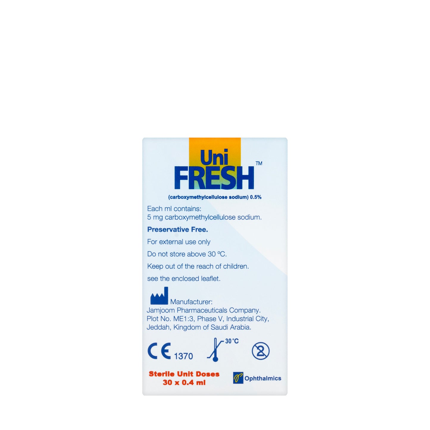 Unifresh Lubricant Eye Drops Ud 0.4Ml 30 pieces
