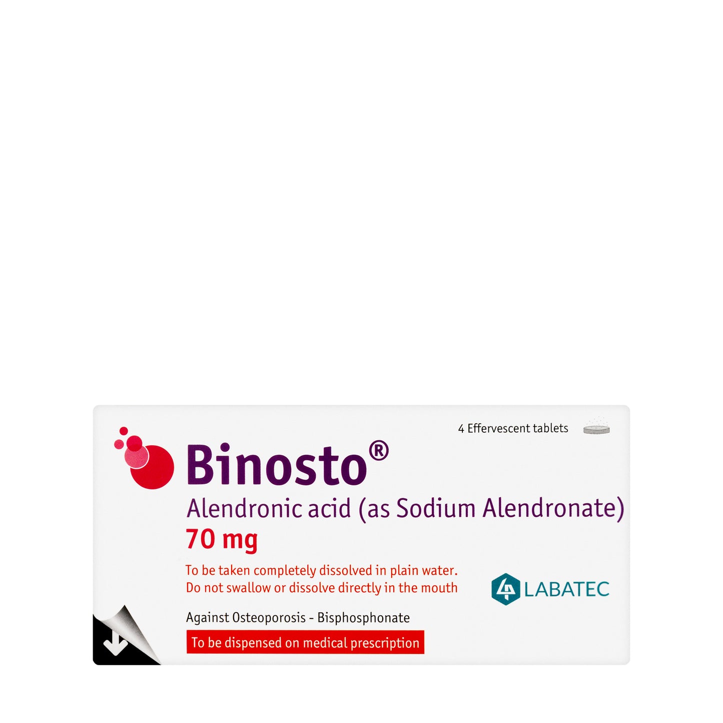 Binosto 70Mg 4 effervescent tablets