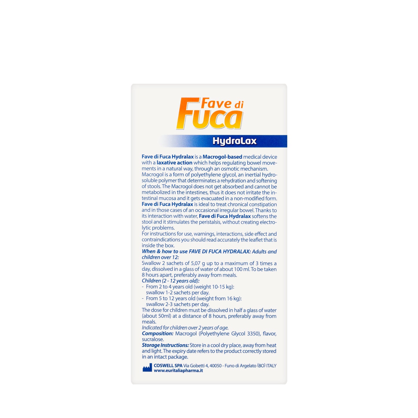 Fuca di Fave Hydralax Powder 30 Sachets