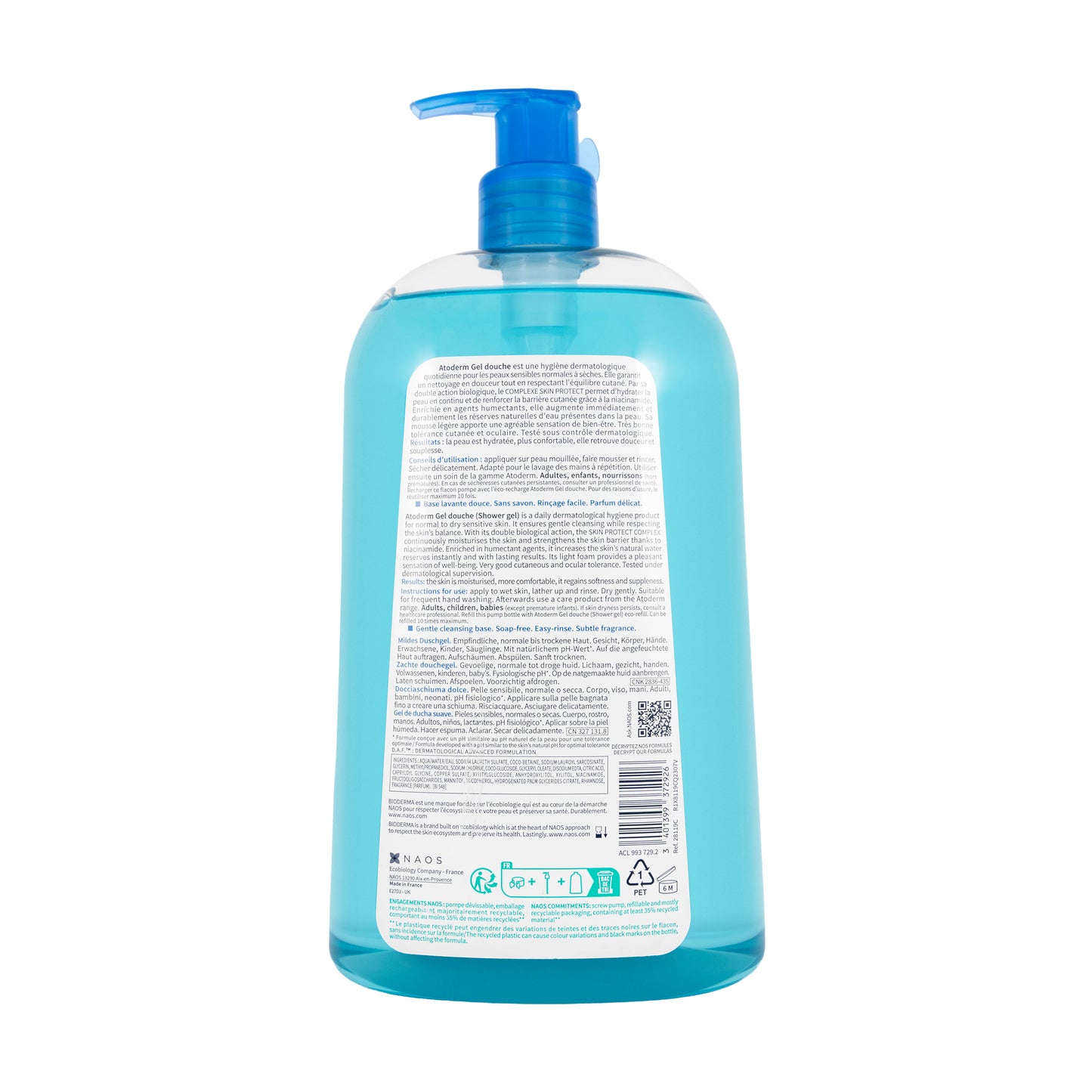 Bioderma Atoderm Gel Douche 1 Liter + 200 Ml Offer Pack