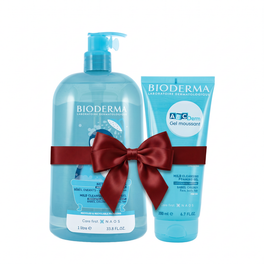Bioderma ABCDerm Moussant Mild Foaming Cleanser 1 Liter+200 Ml Offer Pack