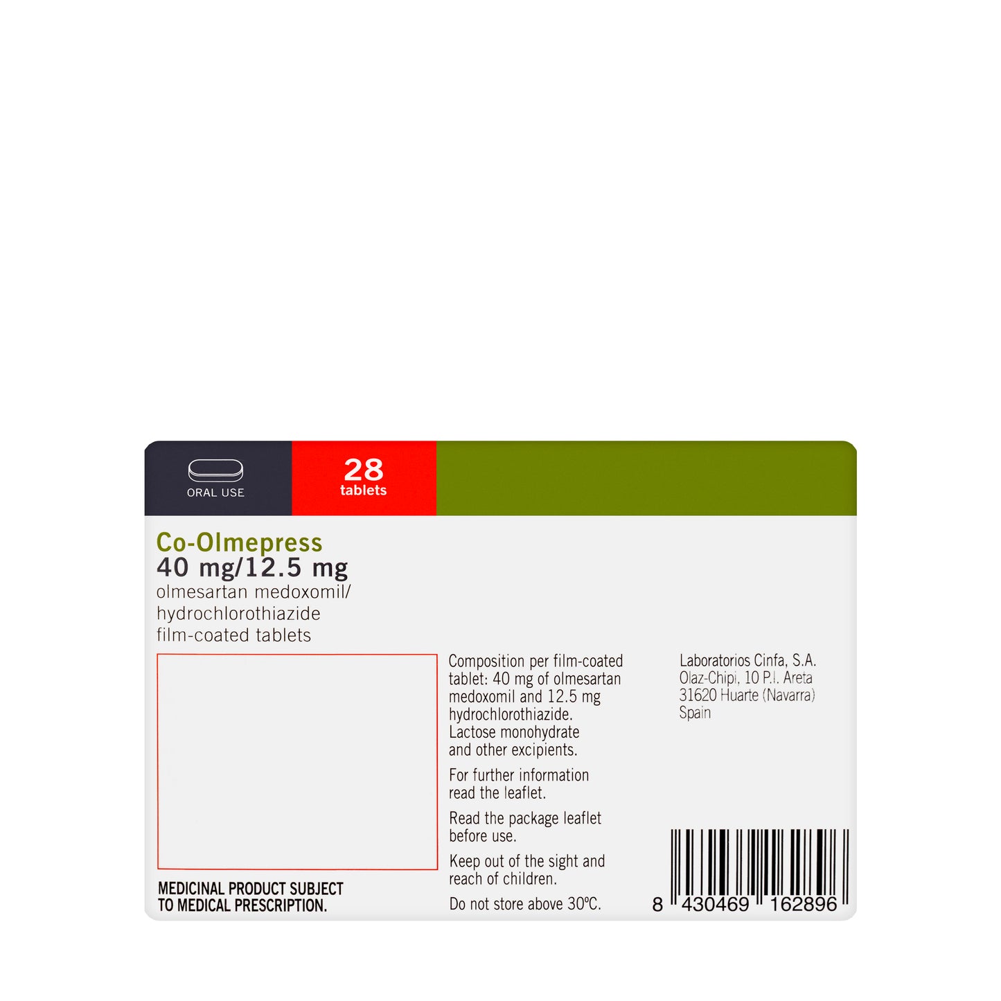 Co-Olmepress 40/12.5Mg 28 Tablets