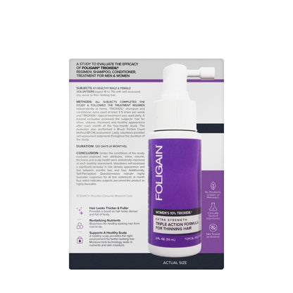 Foligain Women's 10% Trioxidil Extra Strength Topical Solution for Thinning Hair 59 Ml