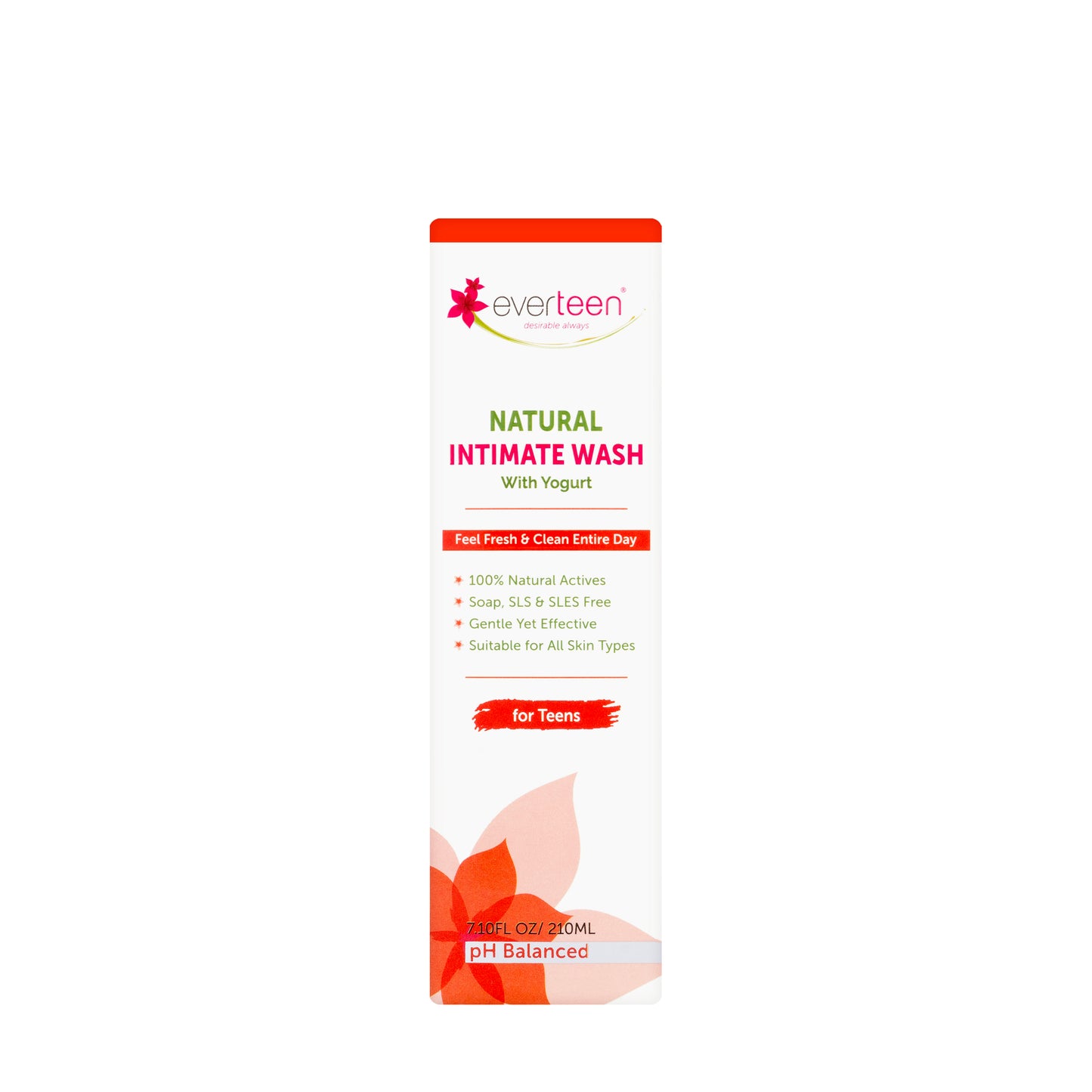 Everteen Natural Intimate Wash with Yogurt pH Balanced 210 Ml