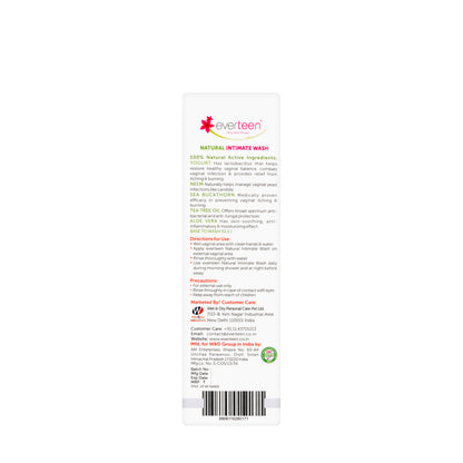 Everteen Natural Intimate Wash with Yogurt pH Balanced 210 Ml