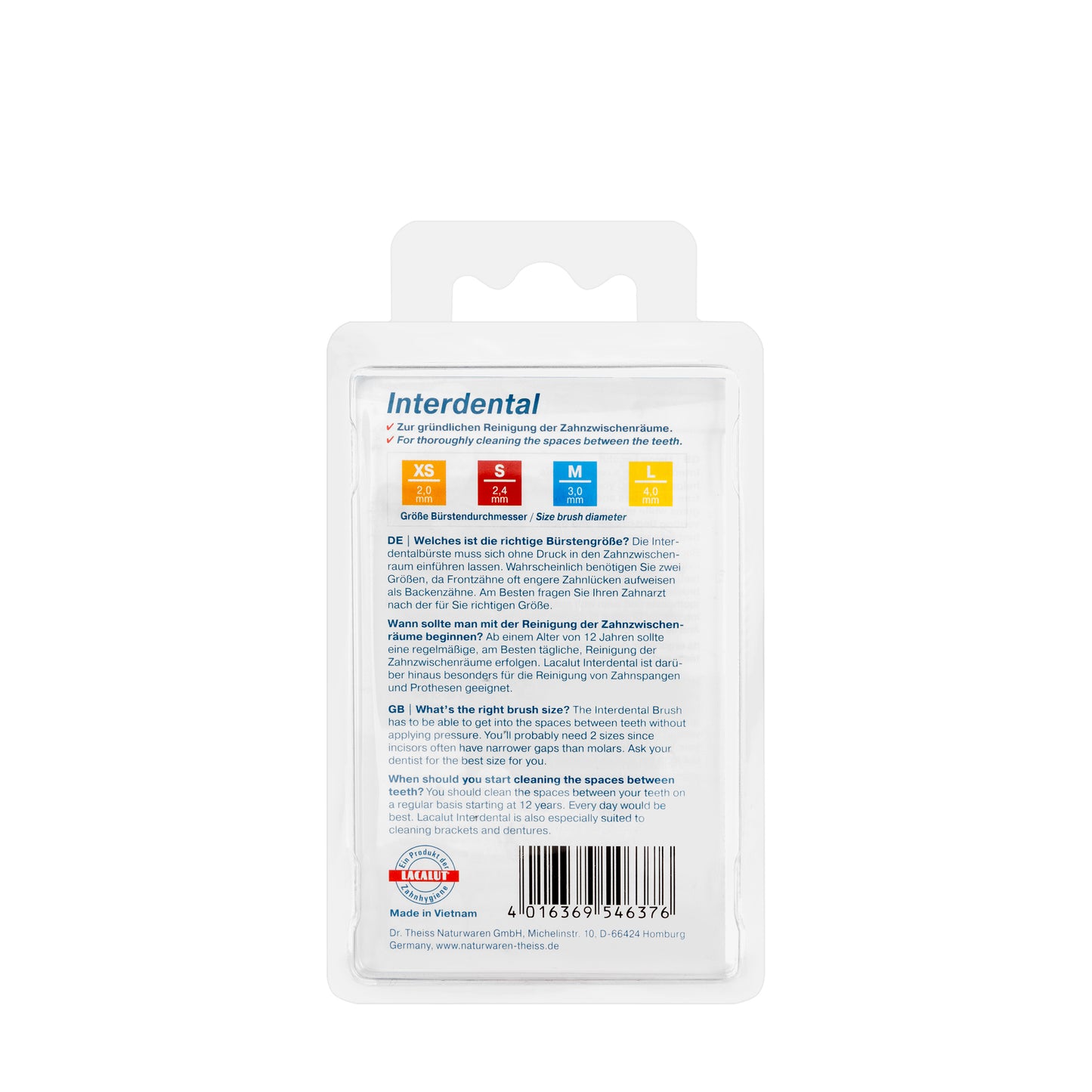 Lacalut Interdental Brush Blue 3mm -Medium (5Pieces)