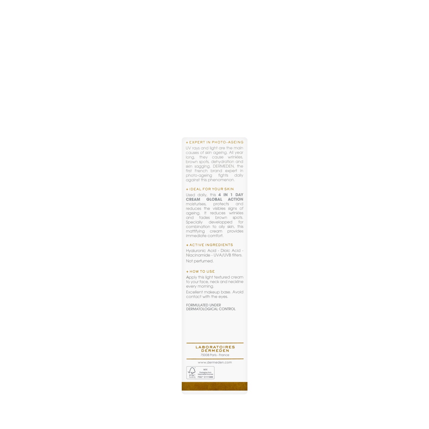 DermEden Day Protocole 4 in 1 Combination to Oily Skin SPF 50+ Day Cream 50 ml
