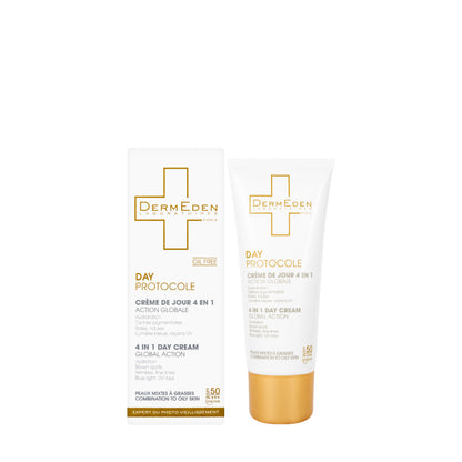DermEden Day Protocole 4 in 1 Combination to Oily Skin SPF 50+ Day Cream 50 ml