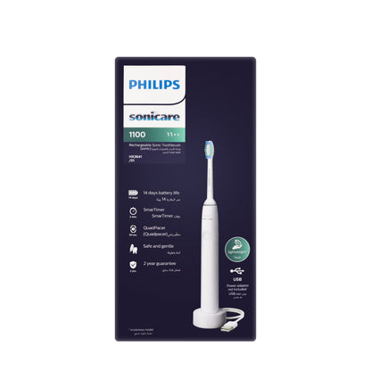 Philips Sonicare 1100 Electric Toothbrush-White [Hx3641/01]