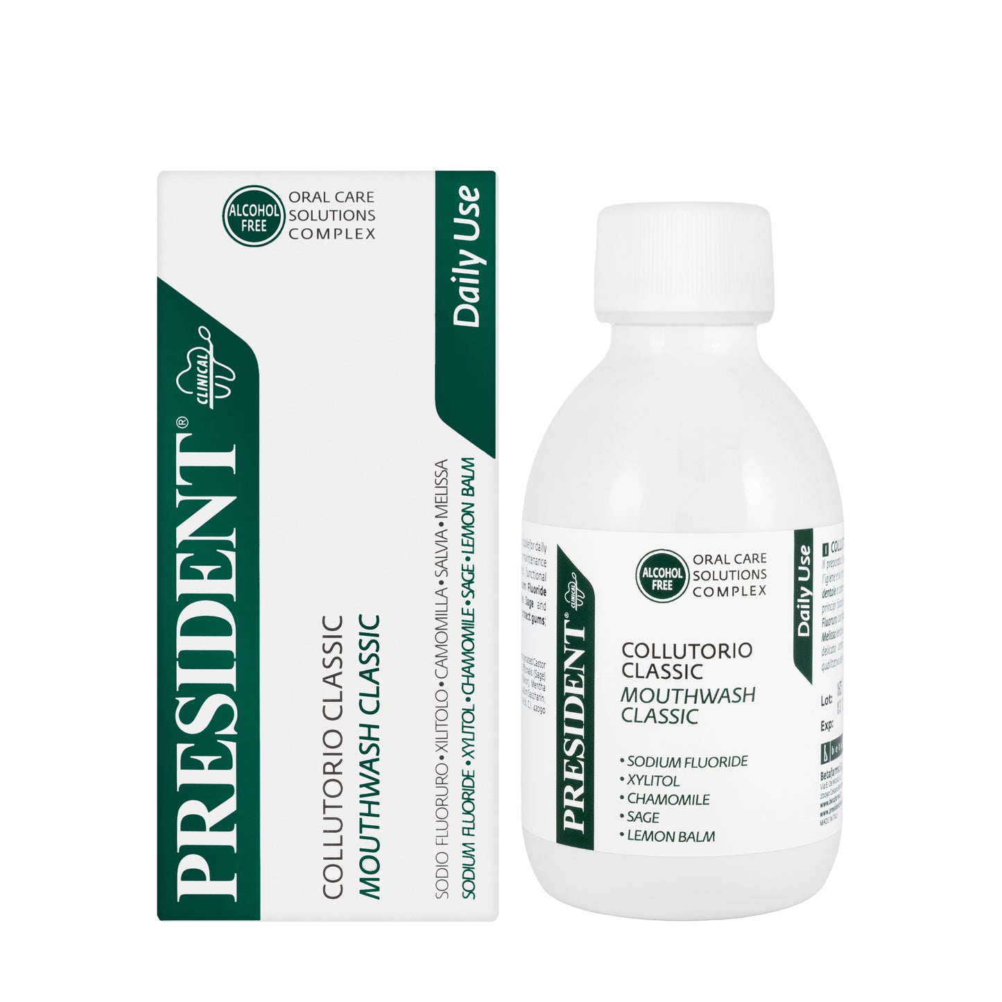President Daily Use Classic Mouthwash 200ml