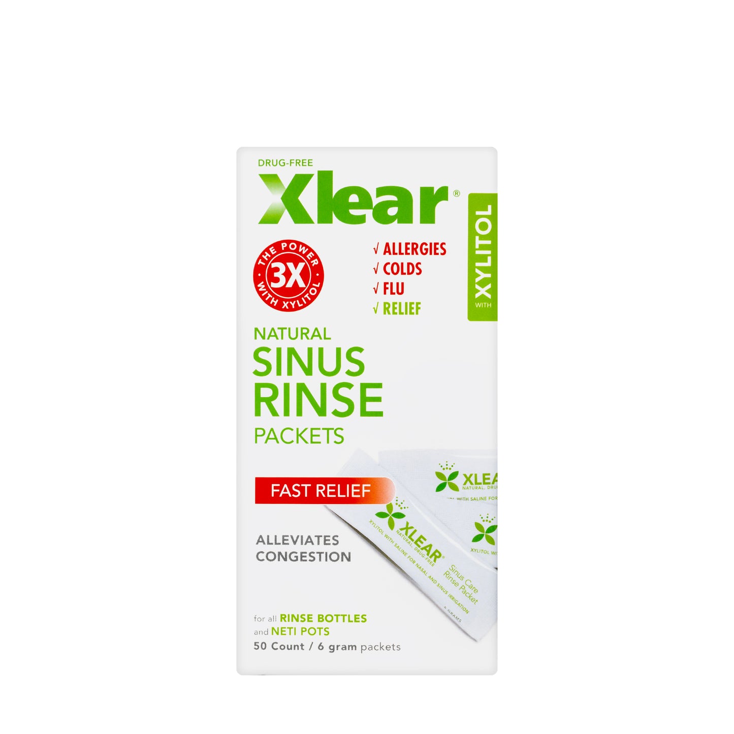 Xlear Sinus 6Gm x 50 sachets Rinse Packets