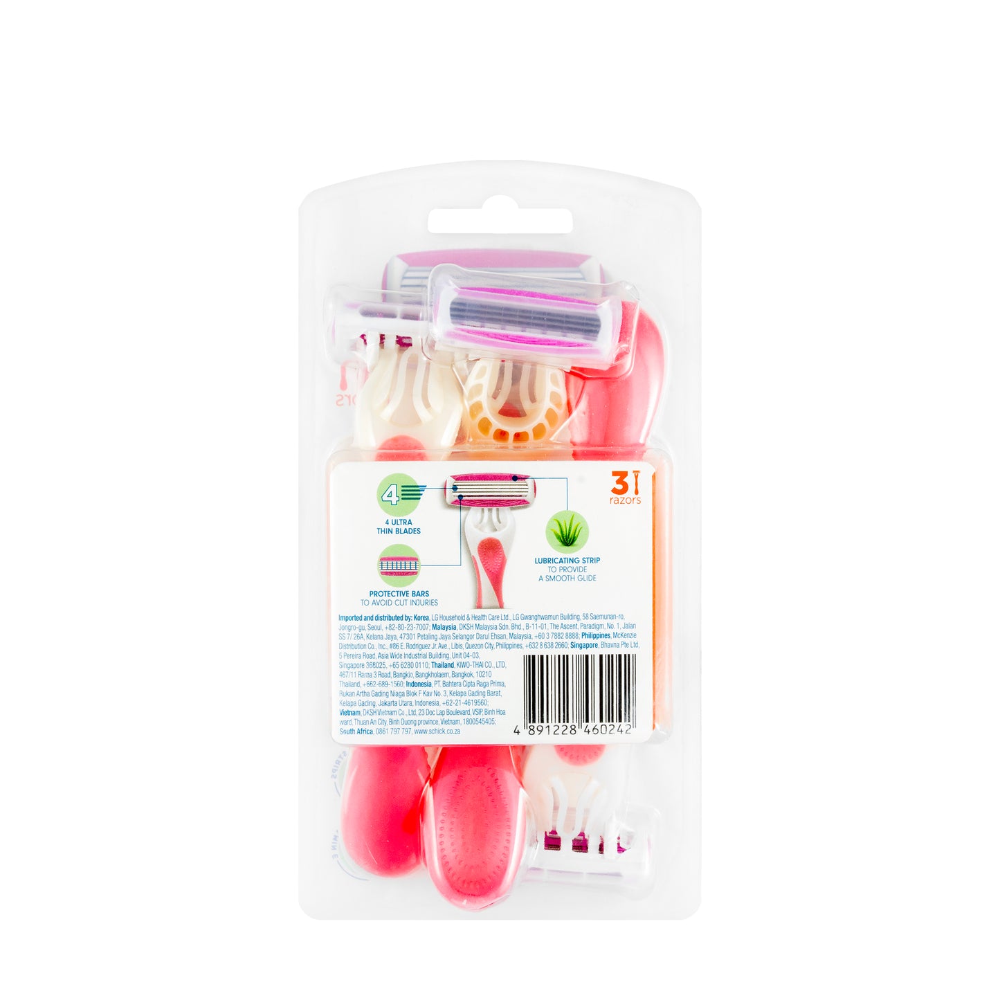 Schick Quattro Sensitive Razors 3 Pieces (Women)