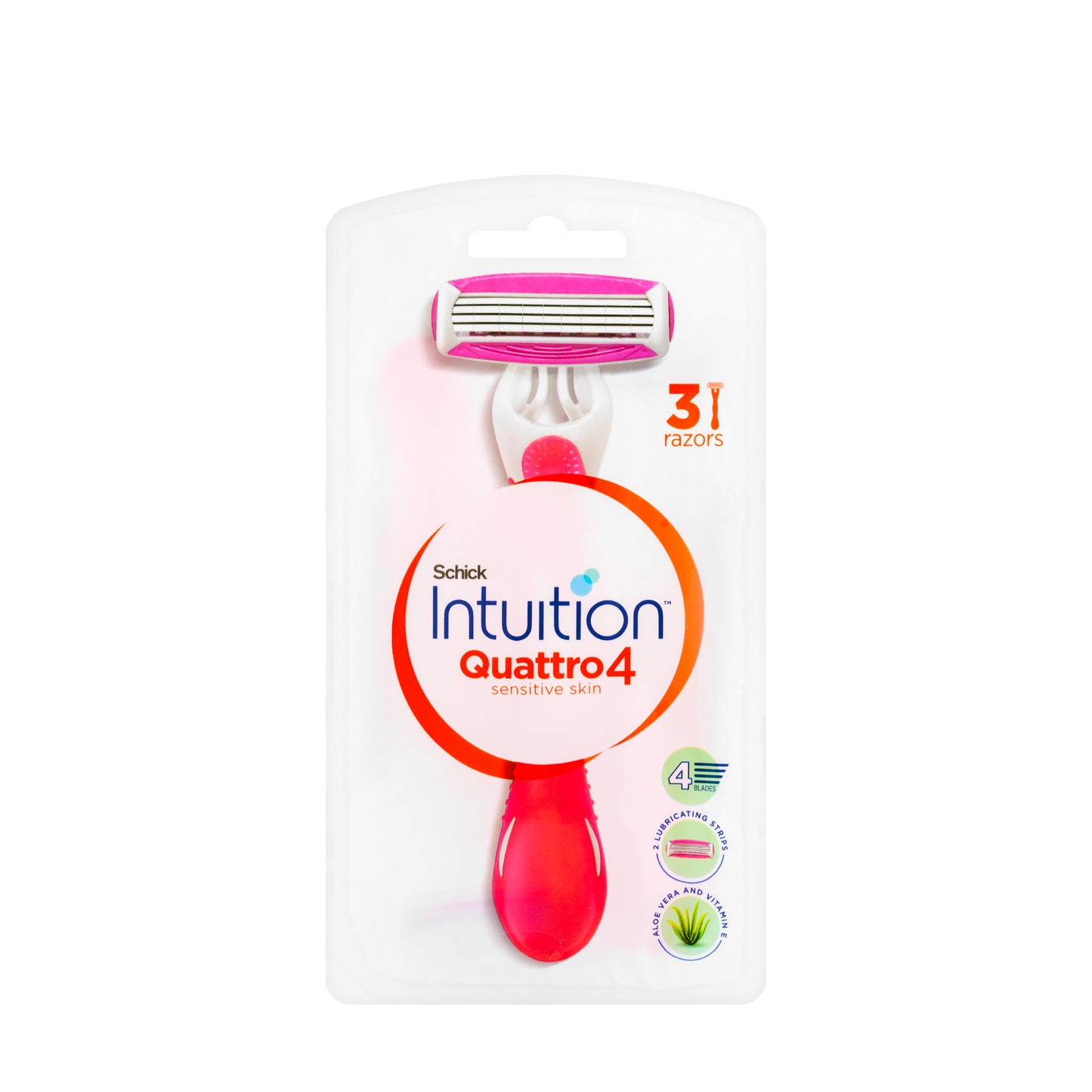 Schick Quattro Sensitive Razors 3 Pieces (Women)