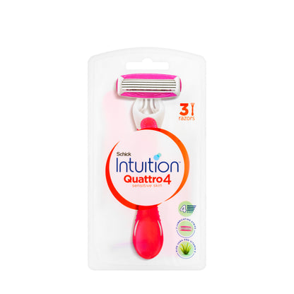 Schick Quattro Sensitive Razors 3 Pieces (Women)