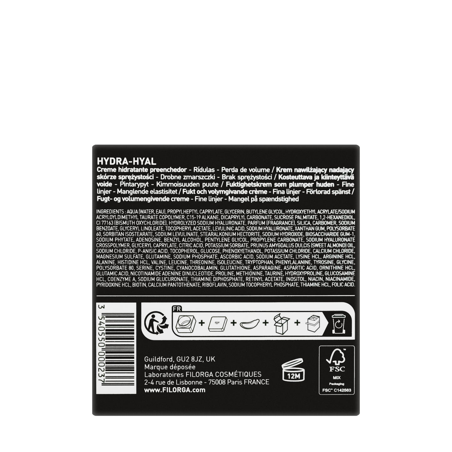 Filorga Hydra Hyal Cream Hydrating Plumping Cream Normal to Dry Skin 50 Ml