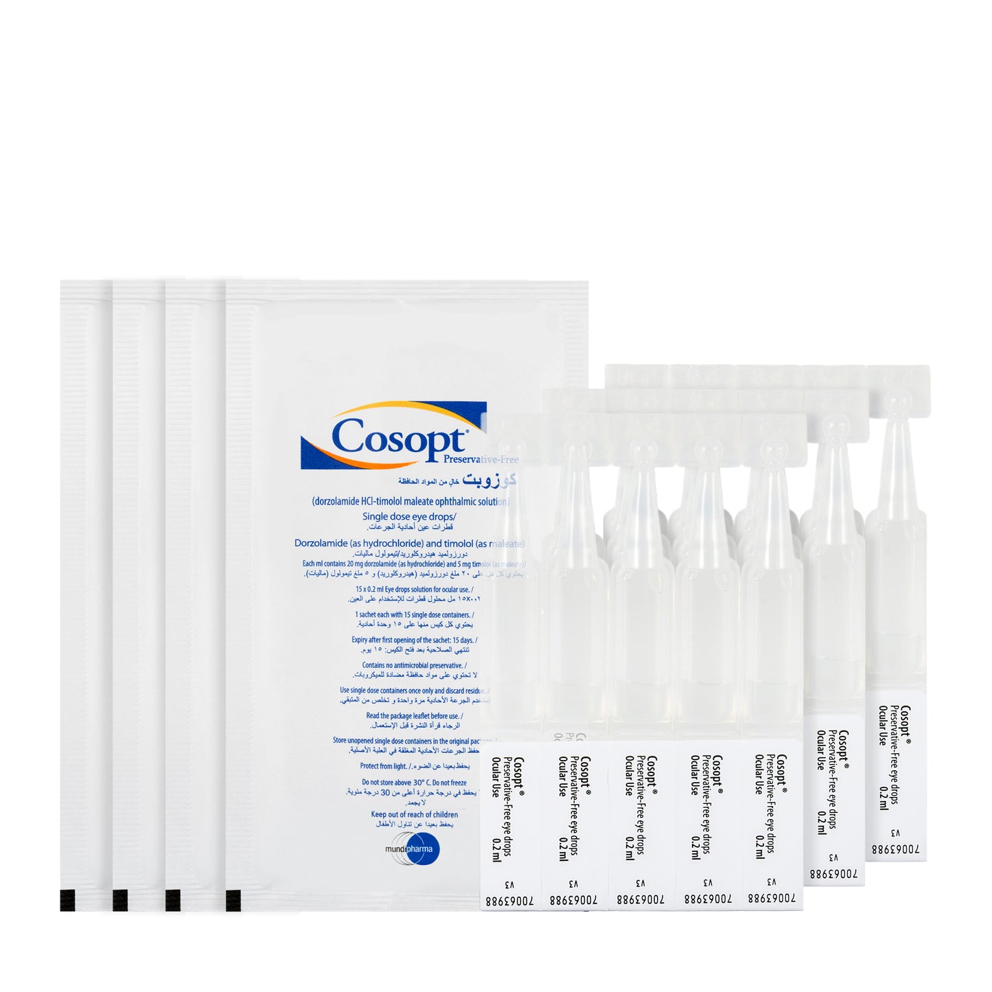 Cosopt Preservative Free Eye Drops Sd 60X0.2Ml