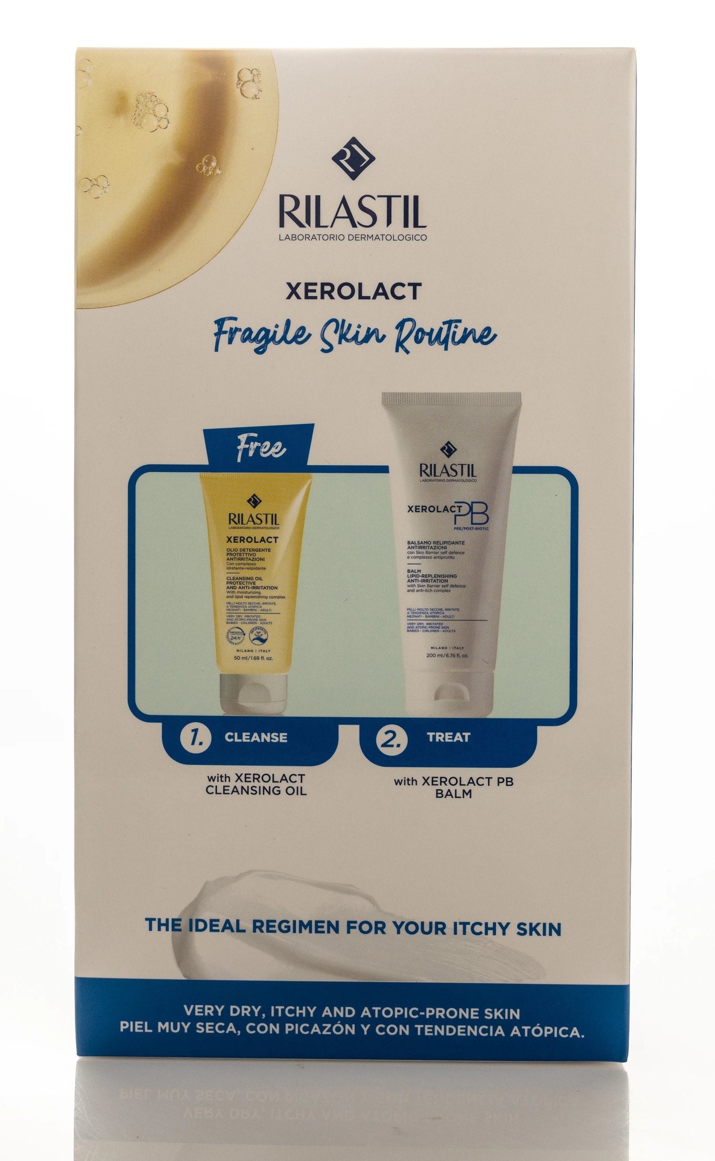 Rilastil Xerolact Clean Oil 50 Ml+Balm 200 Ml Offer