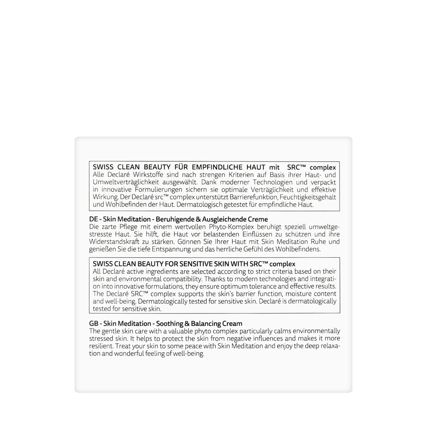 Declaré Stress Balance Skin Meditation Cream 50 ml