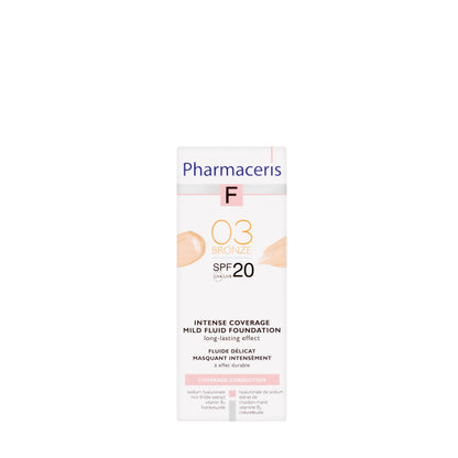 Pharmaceris F Coverage-Correction Mild Fluid Foundation SPF 20 Shade 03 Bronze 30 Ml