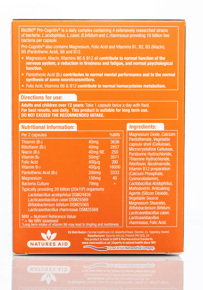 Bio 360 Pro-Cognitiv 10Billion  60 Capsules