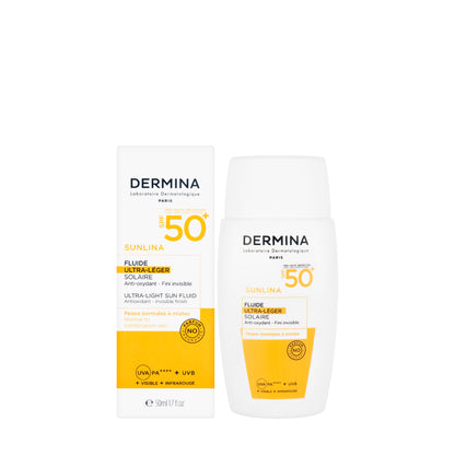 Dermina Sunlina SPF 50+ Ultra Light Sun Fluid 50 Ml