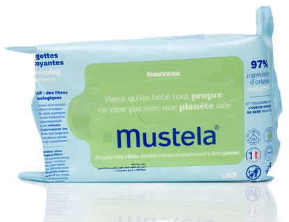 Mustela Baby Wipes 60 Pieces