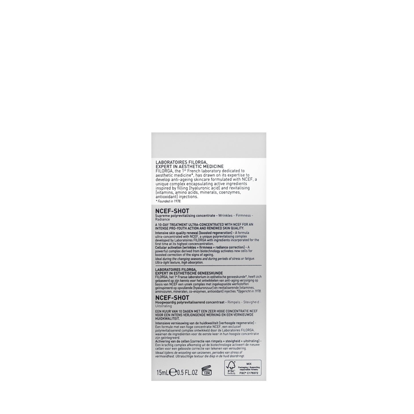 Filorga NCEF-Shot Supreme Polyrevitalising Concentrate Serum 15 Ml