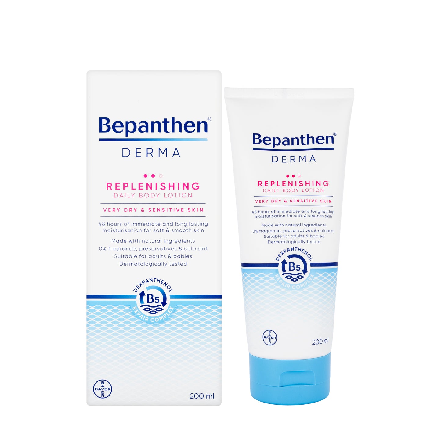Bepanthen Derma Replenishing Daily Body Lotion Very Dry & Senstive Skin 200 Ml