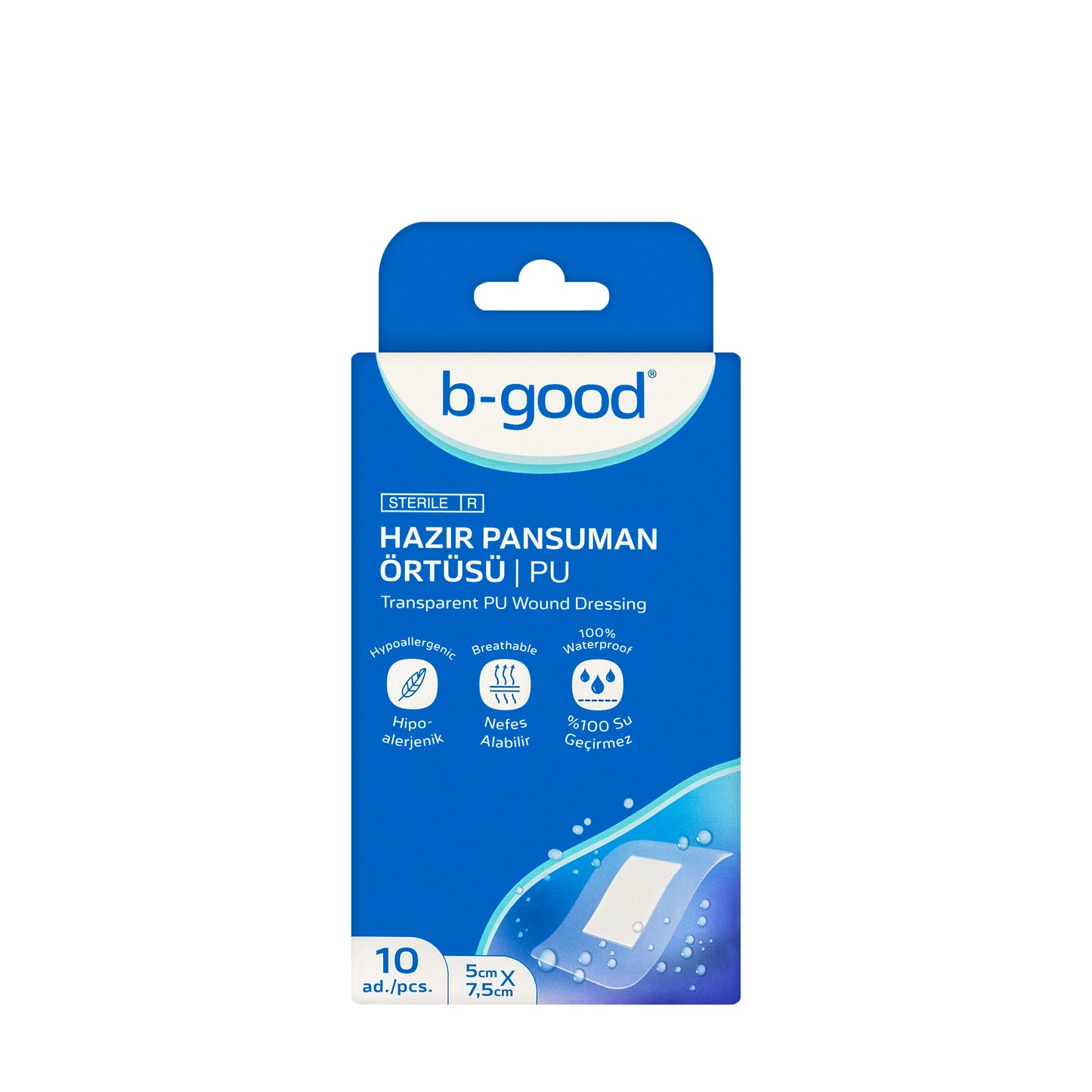 B-Good Transparent Pu Wound Dressing 5X7.5Cm 10 Pieces