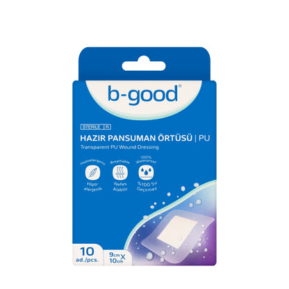 B-Good Transparent Pu Wound Dressing 9X10Cm 10 Pieces