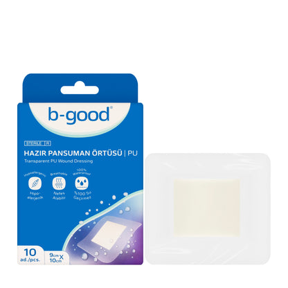 B-Good Transparent Pu Wound Dressing 9X10Cm 10 Pieces