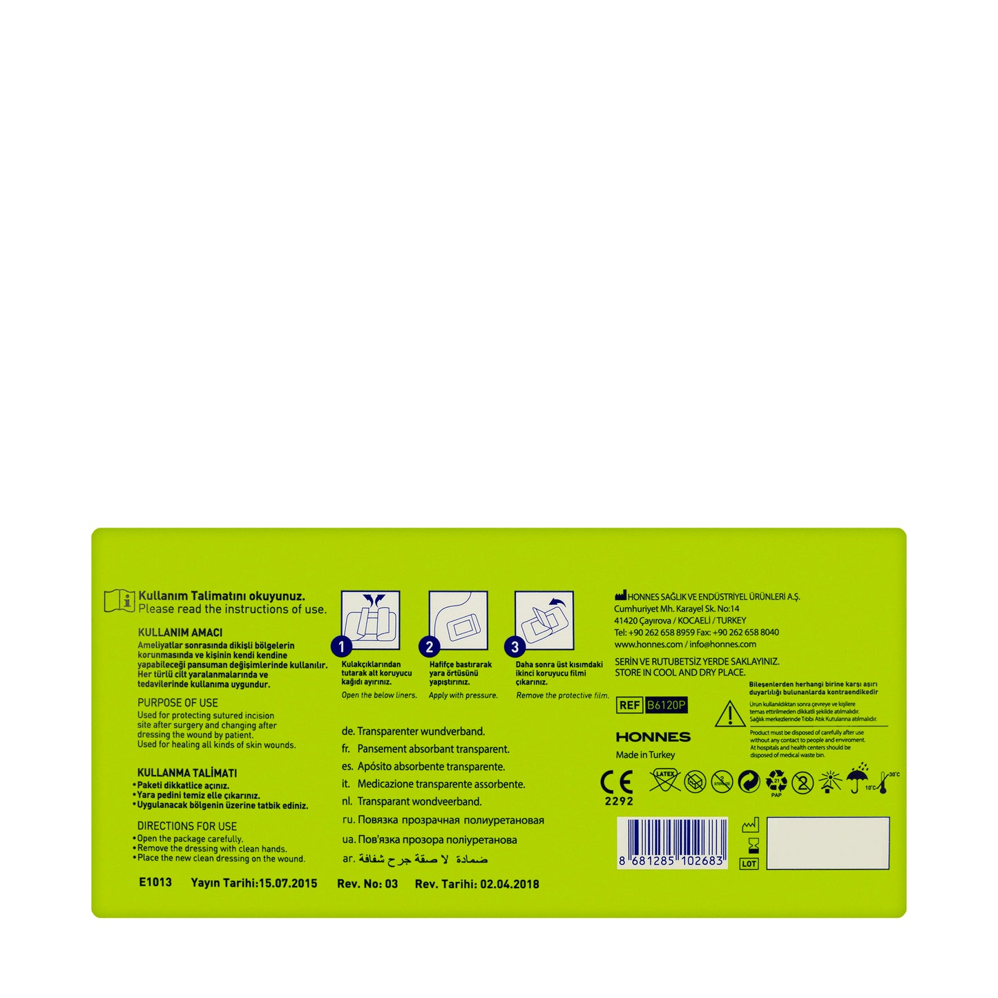 B-Good Transparent Pu Wound Dressing 9X20Cm 5 Pieces
