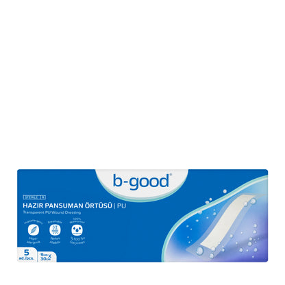 B-Good Transparent Pu Wound Dressing 9X30Cm 5 Pieces