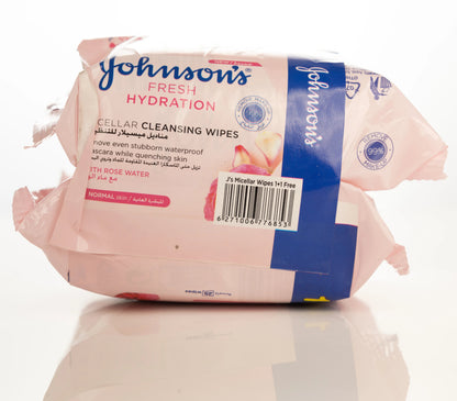 Johnson's Fresh Hydra [Normal Skin-Rose Water]Wipes 25 Pieces 1+1 Offer