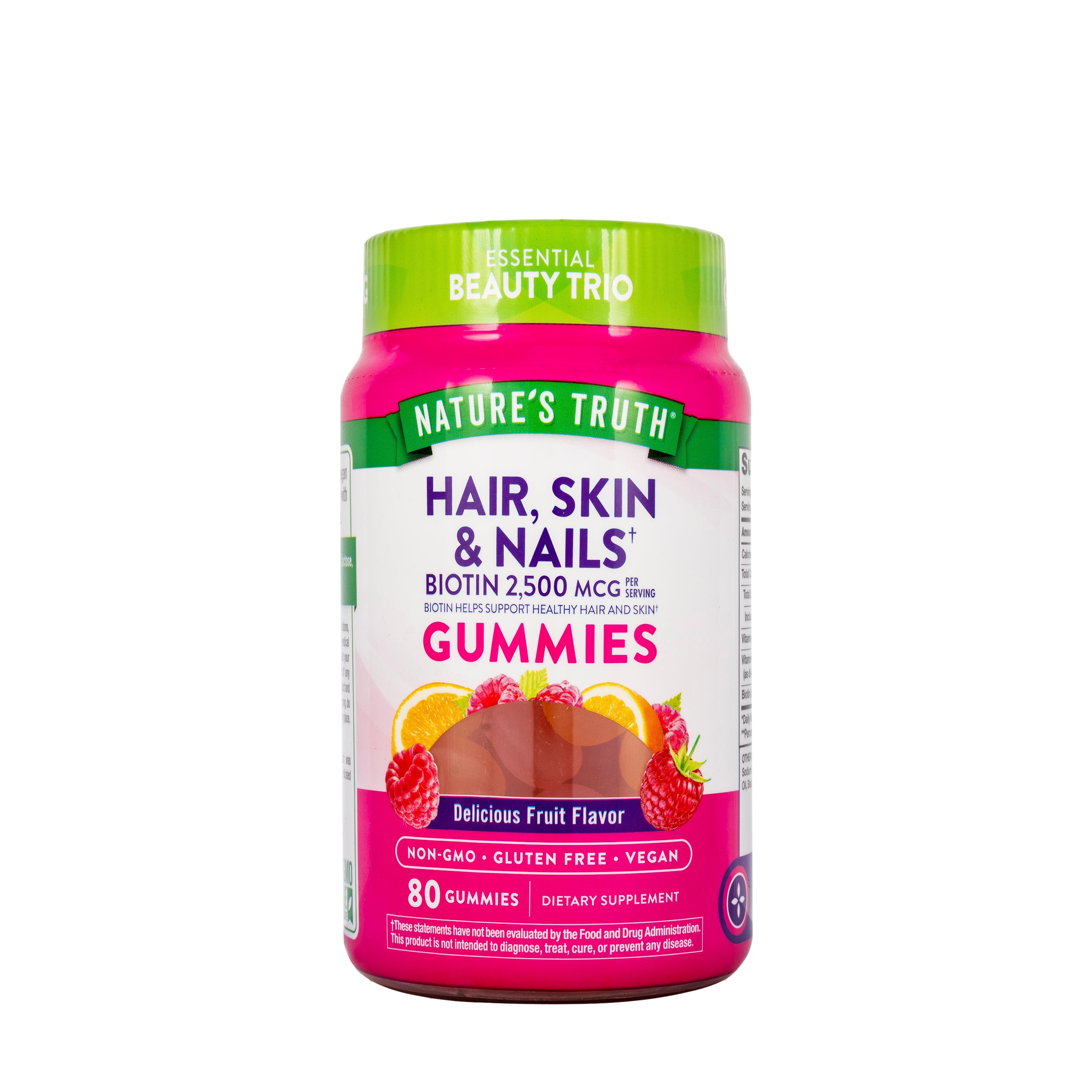Nature’s Truth Hair Skin & Nails Biotin 2500mcg Gummies 80gummies