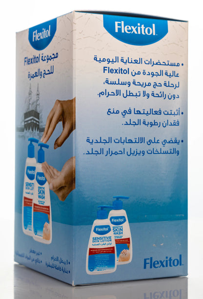 Flexitol Hajj and Umrah Care Set (Sensitive Skin Set)  Sensitive Skin Wash + Lotion