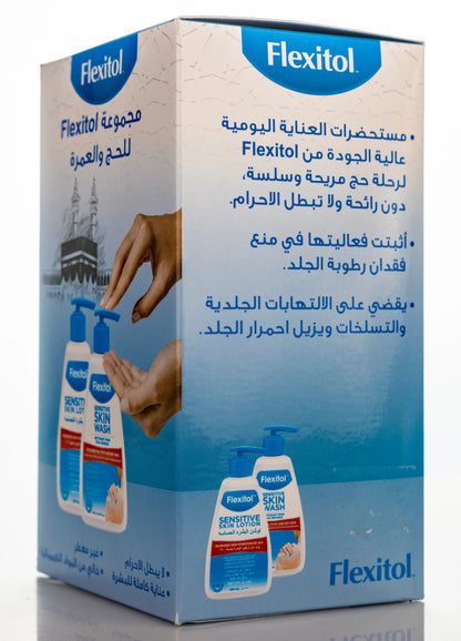 Flexitol Hajj and Umrah Care Set (Sensitive Skin Set)  Sensitive Skin Wash + Lotion