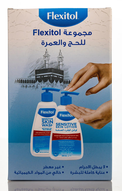 Flexitol Hajj and Umrah Care Set (Sensitive Skin Set)  Sensitive Skin Wash + Lotion