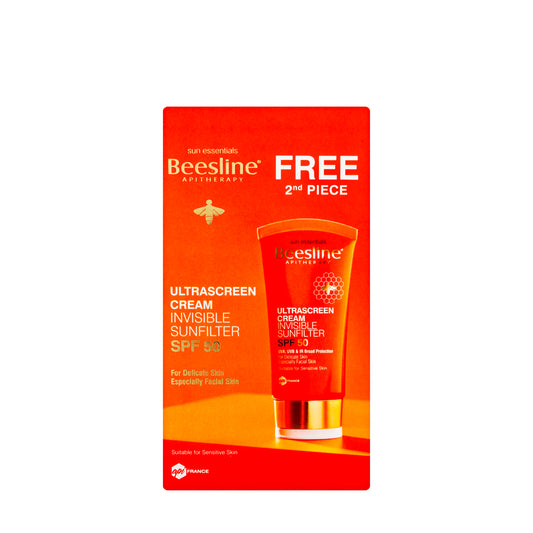 Beesline Ultrascreen SPF 50 Cream Invisible Sunfilter 60 Ml 1+1 Offer Pack