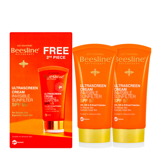 Beesline Ultrascreen SPF 50 Cream Invisible Sunfilter 60 Ml 1+1 Offer Pack