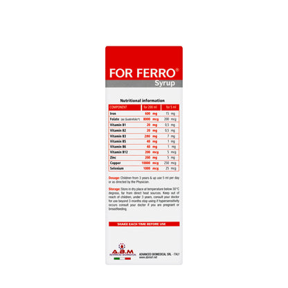 For Ferro Syrup 200Ml