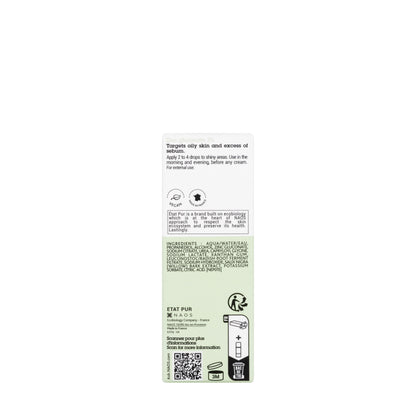 Etat Pur Pure Active Zinc Gluconate 3% Oily Skin, Excess of Sebum Serum 15 Ml