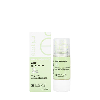 Etat Pur Pure Active Zinc Gluconate 3% Oily Skin, Excess of Sebum Serum 15 Ml