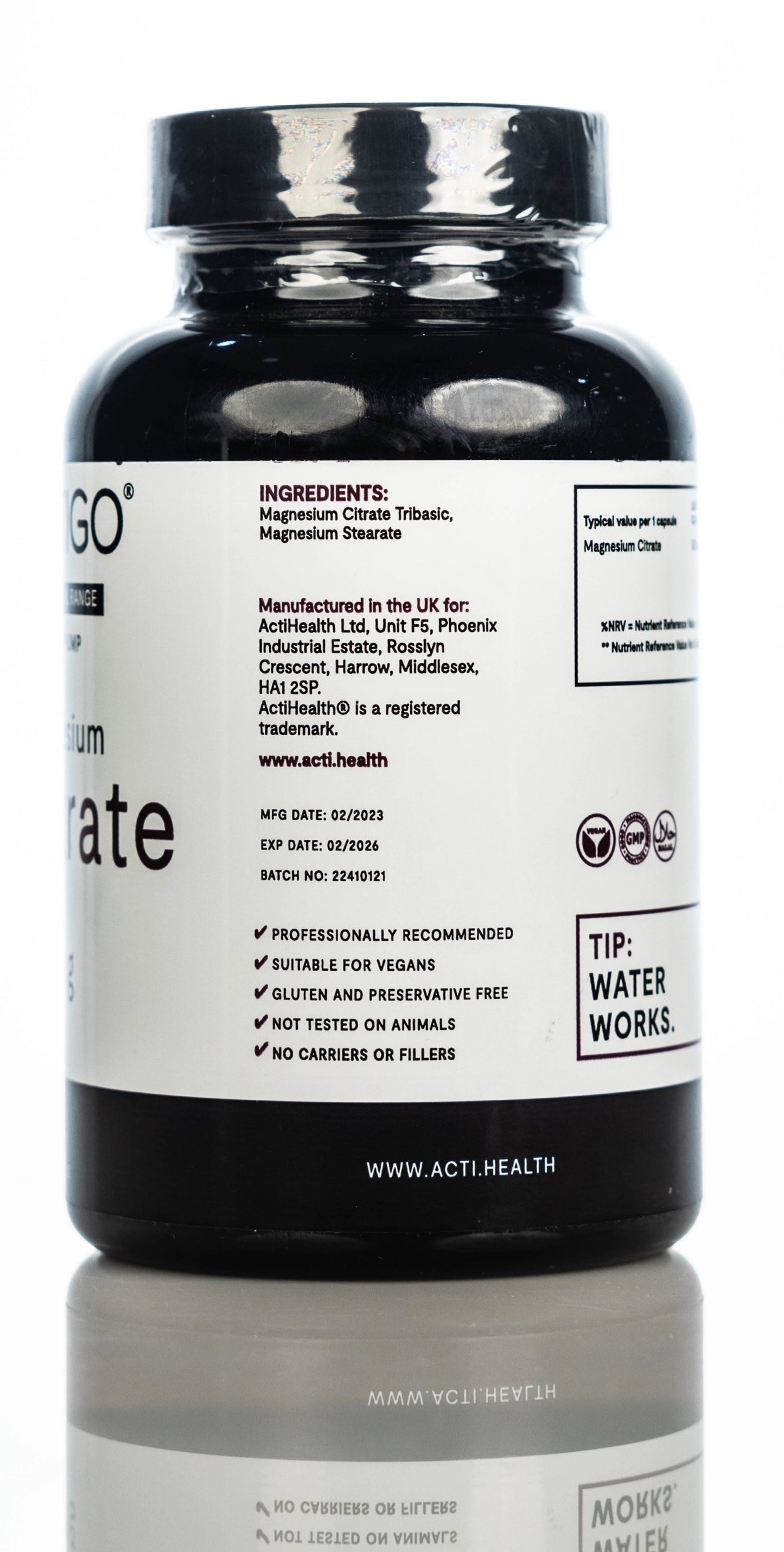 Actigo Magnesium Citrate 500mg 60 Capsule